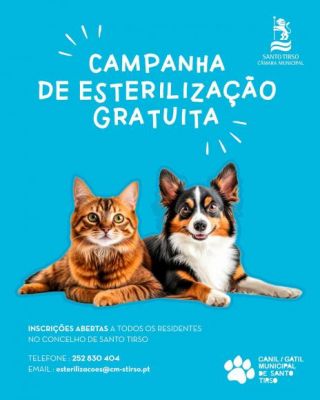 Campanha Gratuita de Estereliza&ccedil;&atilde;o de Animais de Companhia